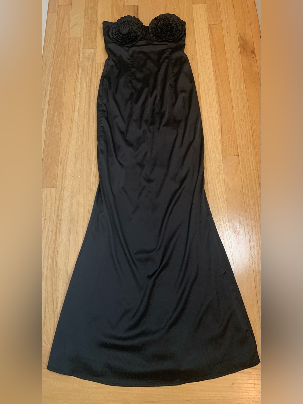 Bobbles & Lace Black Strapless Dress